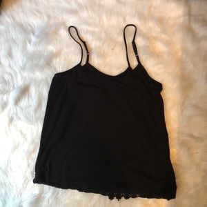 Black spaghetti strap tank top
